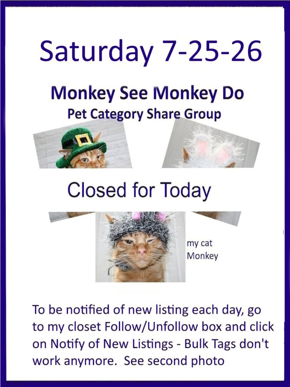Saturday 7-25-26 Dog Cat Small Animal Pet Share Discussion Group